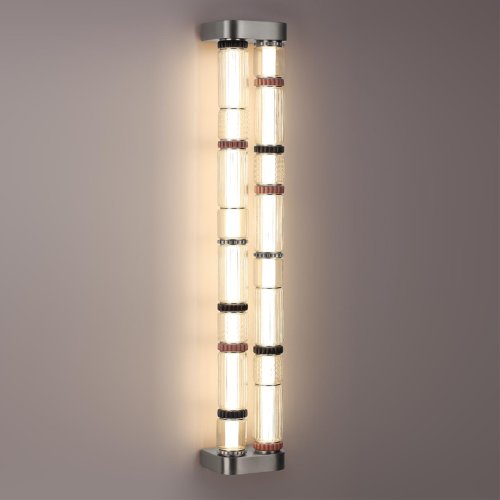 Бра LED Collier 5456/60WL Odeon Light прозрачный на 1 лампу, основание никель серое в стиле современный фото 5