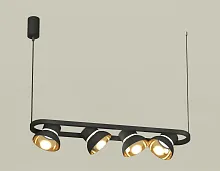 Светильник подвесной XB9164081 Ambrella light золотой чёрный 4 лампы, основание чёрное в стиле хай-тек современный 