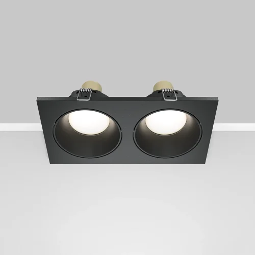 Светильник точечный Zoom DL033-2-02B Maytoni чёрный 2 лампы, основание чёрное в стиле хай-тек современный  фото 5