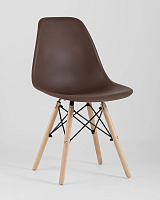 Стул EAMES, коричневый 4шт. (набор) УТ000037606 Stool Group, /, ножки/массив бука/бежевый, размеры - *815***460*530