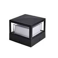 Парковый светильник LED Ulysses A8712AL-1BK Arte Lamp уличный IP54 чёрный на 1 лампу, плафон белый в стиле современный LED