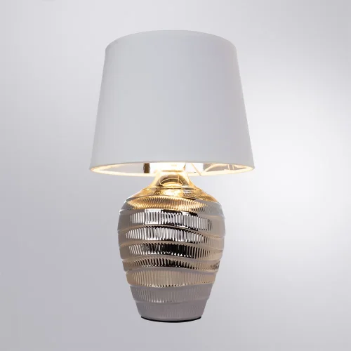 Настольная лампа Korfu A4003LT-1CC Arte Lamp белая 1 лампа, основание хром керамика в стиле классический  фото 2