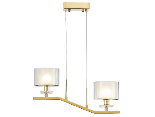Светильник подвесной 4402/S gold Newport прозрачный 2 лампы, основание золотое в стиле американский современный классический 