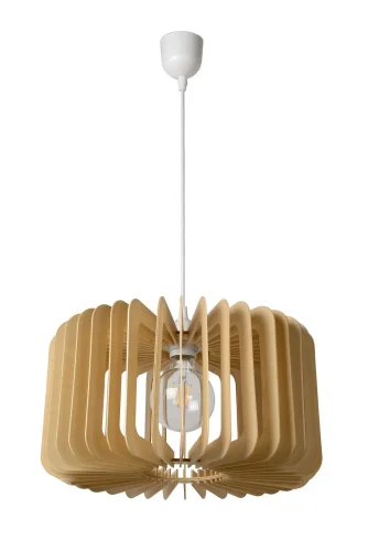 Светильник подвесной ETTA 46406/39/76 Lucide бежевый коричневый 1 лампа, основание белое в стиле кантри  фото 3