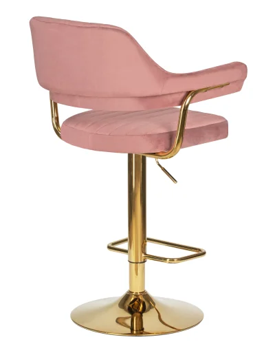 Стул барный набор 2 шт. SET-2 5019_Golden-LM, цвет сиденья розовый велюр (MJ9-32), цвет основания золото Dobrin, /велюр, ножки/металл/золотой, размеры - 990*1200***610*540 фото 5 Стул барный набор 2 шт. SET-2 5019_Golden-LM, цвет сиденья розовый велюр (MJ9-32), цвет основания золото Dobrin, /велюр, ножки/металл/золотой, размеры - 990*1200***610*540 фото 5