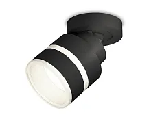 Светильник накладной XM8102024 Ambrella light белый 1 лампа, основание чёрное в стиле хай-тек круглый