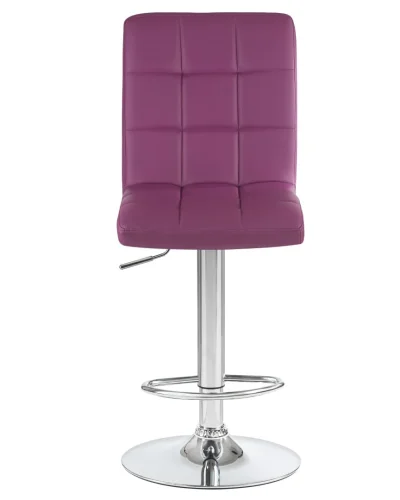 Стул барный 5009-LM KRUGER,  цвет сиденья фиолетовый, цвет основания хром Dobrin, фиолетовый/экокожа, ножки/металл/хром, размеры - 1000*1220***410*560 фото 6