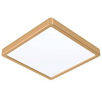 Светильник потолочный LED Fueva 5 900184 Eglo белый 1 лампа, основание матовое латунь в стиле современный квадраты