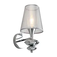 Бра Ligure OML-67501-01 Omnilux серый серебряный 1 лампа, основание хром в стиле классический 