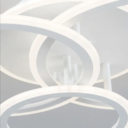 Люстра потолочная LED с пультом Тринити CL238130 Citilux белая на 1 лампа, основание белое в стиле современный с пультом кольца фото 7