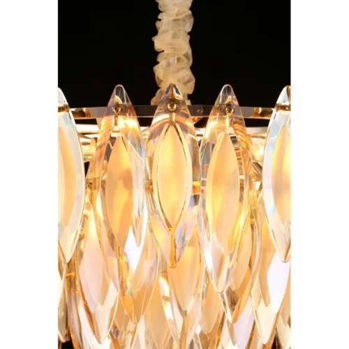 Люстра подвесная Maria APL.831.03.15 Aployt янтарная на 15 ламп, основание золотое в стиле классический  фото 2