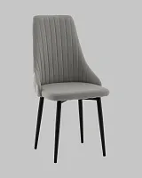 Стул Касаденика велюр серый, спинка гобелен перья УТ000041351 Stool Group, серый/велюр, ножки/металл/чёрный, размеры - *****