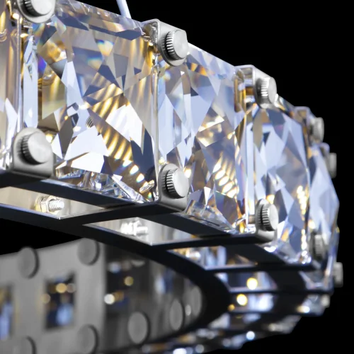 Светильник подвесной LED Tiffany 10204/600 Chrome LOFT IT прозрачный 1 лампа, основание хром в стиле современный кольца фото 5