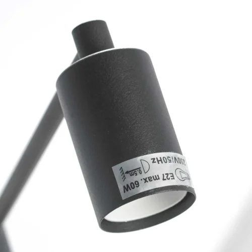 Люстра подвесная Huron LSP-8156 Lussole без плафона на 6 ламп, основание чёрное в стиле современный  фото 2