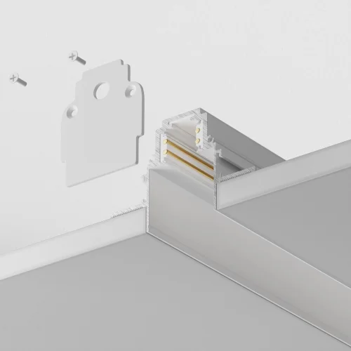 Шинопровод трек встраиваемый 2м Magnetic track system Gravity TRX010-422W Maytoni белый в стиле современный для светильников серии Magnetic track system Gravity шинопровод встраиваемый gravity магнитная магнитный фото 4