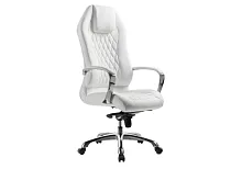 Компьютерное кресло Damian white / satin chrome 15429 Woodville, белый/экокожа, ножки/металл/хром, размеры - *1330***650*