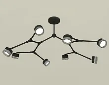 Светильник потолочный XB9060203 Ambrella light чёрный 8 ламп, основание чёрное в стиле современный хай-тек 