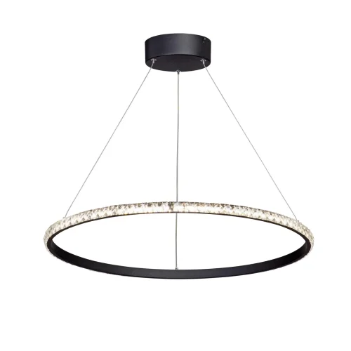 Светильник подвесной LED V4628-1/1S Vitaluce без плафона 1 лампа, основание чёрное в стиле хай-тек кольца