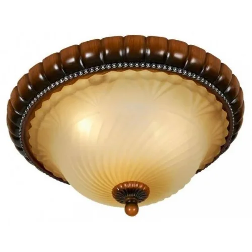 Люстра потолочная  ALTA WE343.03.627 WERTMARK бежевая на 3 лампы, основание коричневое в стиле кантри 