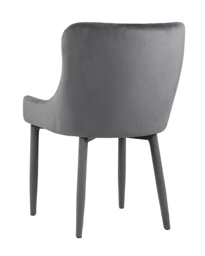 Стул Ститч NEW, велюр серый (ножки вельвет) УТ000034559 Stool Group, серый/велюр, ножки/металл/серый, размеры - ****530*635 фото 4