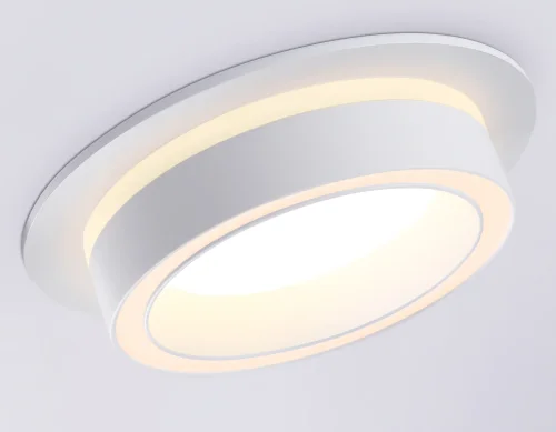 Светильник точечный TN5240 Ambrella light белый на 1 лампу, основание белое в стиле современный хай-тек круглый фото 5