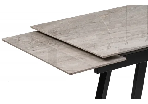 Керамический стол Силлем 120(180)х80х77 dyna fantasico grey / черный 588058 Woodville столешница серая из керамика фото 6