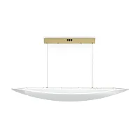 Светильник подвесной LED Cloud FR5441PL-L40G Freya прозрачный на 2 лампы, основание золотое в стиле современный хай-тек 