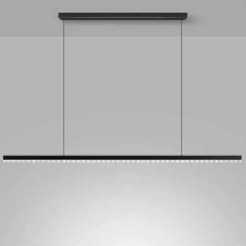 Светильник подвесной LED Monile 359712 Novotech чёрный на 1 лампу, основание чёрное в стиле хай-тек современный минимализм линейный фото 7