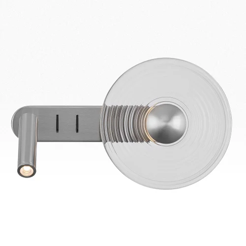 Бра с выключателем LED Corta CL245031 Citilux прозрачный на 1 лампу, основание матовое хром в стиле современный хай-тек для чтения фото 6