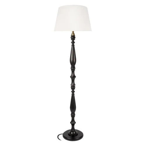 Торшер Эня / Enya 10576F Black LOFT IT белый на 1 лампу, основание чёрное в стиле кантри винтаж 