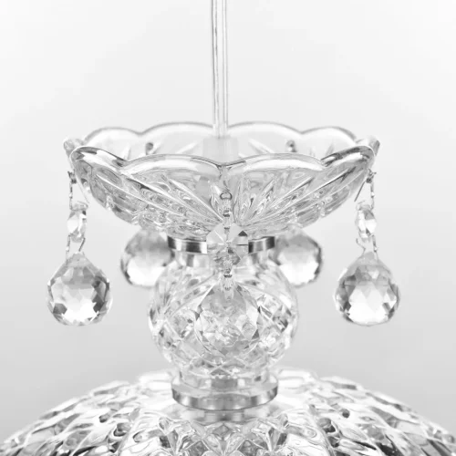 Светильник подвесной 14771P/22 Ni Bohemia Ivele Crystal прозрачный 1 лампа, основание никель в стиле классический r фото 2