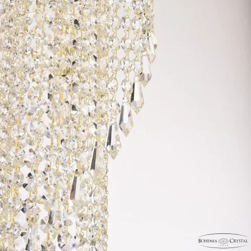 Люстра каскадная хрустальная 83221/80IV-250 G Bohemia Ivele Crystal прозрачная на 30 ламп, основание золотое в стиле классический современный drops фото 5