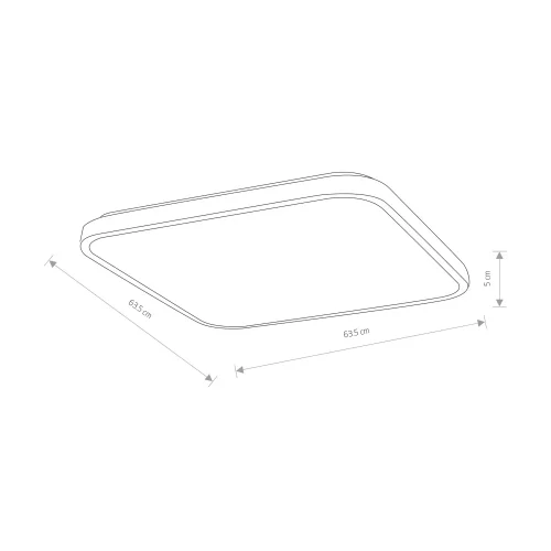 Светильник потолочный Agnes Square Pro 10987-NW Nowodvorski белый на 1 лампу, основание чёрное в стиле современный фото 3