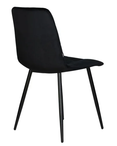 Стул обеденный 005 DOBRIN CHILLY, цвет сиденья черный Holland 75, цвет основания черный Dobrin, чёрный/велюр, ножки/металл/чёрный, размеры - ****460*550 фото 5