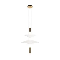 Светильник подвесной Skylar 10244/B Brass LOFT IT белый 3 лампы, основание латунь в стиле современный 