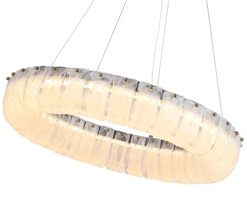 Люстра подвесная LED Гэлли 07599-60,36 Kink Light прозрачная на 1 лампу, основание латунь в стиле современный кольца фото 2