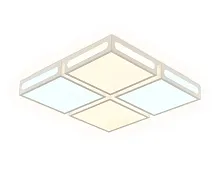 Светильник потолочный LED с пультом Comfort parus FS1889 Ambrella light белый на 1 лампу, основание белое в стиле современный хай-тек квадраты
