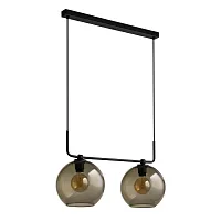 Светильник подвесной Monaco 9363-NW Nowodvorski прозрачный 2 лампы, основание чёрное в стиле лофт шар