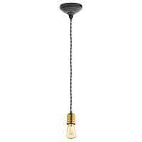 Светильник подвесной лофт Yorth 32537 Eglo без плафона 1 лампа, основание чёрное в стиле лофт современный 