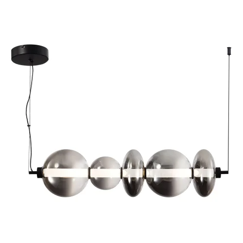 Светильник подвесной LED Perlina SL6119.413.40 ST-Luce серый чёрный на 1 лампу, основание чёрное в стиле современный 