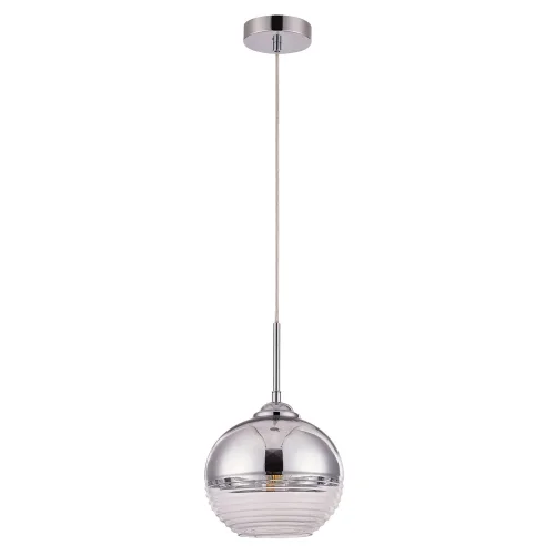 Светильник подвесной Wave A7761SP-1CC Arte Lamp хром прозрачный на 1 лампу, основание хром в стиле современный шар