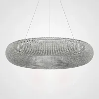 Светильник подвесной Crystal Halo D60 Silver 220828-23 ImperiumLoft прозрачный на 9 ламп, основание серебряное в стиле современный американский 