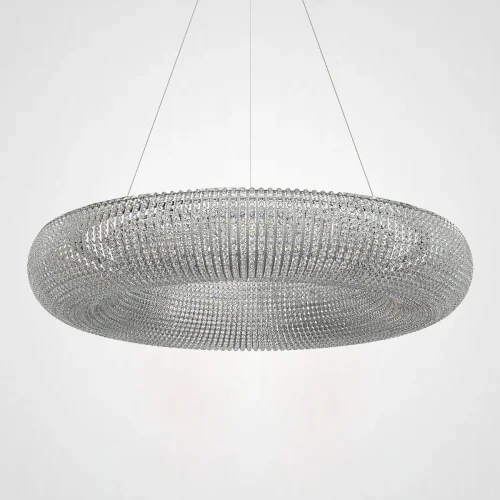 Светильник подвесной Crystal Halo D50 Silver 220827-23 ImperiumLoft прозрачный на 6 ламп, основание серебряное в стиле современный американский 