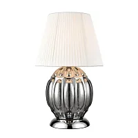 Настольная лампа Helen VL4263N21 Vele Luce белая 1 лампа, основание серое хром стекло металл в стиле классический современный 