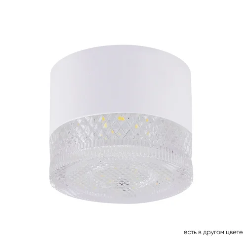 Светильник накладной LED CLT 140C80 WH 4000K Crystal Lux прозрачный 1 лампа, основание белое в стиле современный круглый