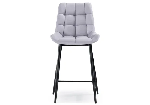 Полубарный стул Алст К серо-лиловый / черный 502123 Woodville, серый/велюр, ножки/металл/чёрный, размеры - ****500*560 фото 2