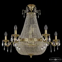 Люстра потолочная 2205H201/6/80IV/Y1 G Bohemia Ivele Crystal без плафона на 12 ламп, основание золотое прозрачное в стиле классический sp