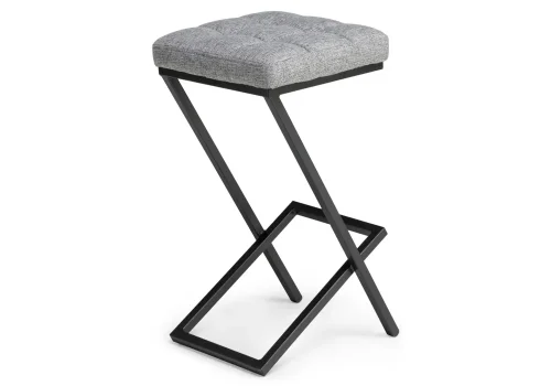 Полубарный стул Амаури графит / черный матовый 507432 Woodville, серый/рогожка, ножки/металл/чёрный, размеры - ****350*360 фото 5