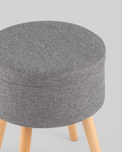 Пуф с ящиком Store Woody, рогожка серая УТ000040158 Stool Group на 1 , основание в стиле современный фото 4