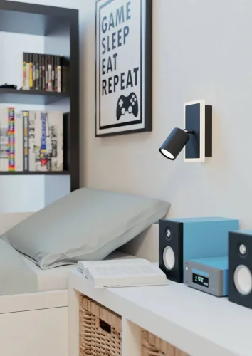 Бра LED Rimbocchi 901634 Eglo чёрный на 1 лампу, основание чёрное в стиле современный фото 2 Бра LED Rimbocchi 901634 Eglo чёрный на 1 лампу, основание чёрное в стиле современный фото 2